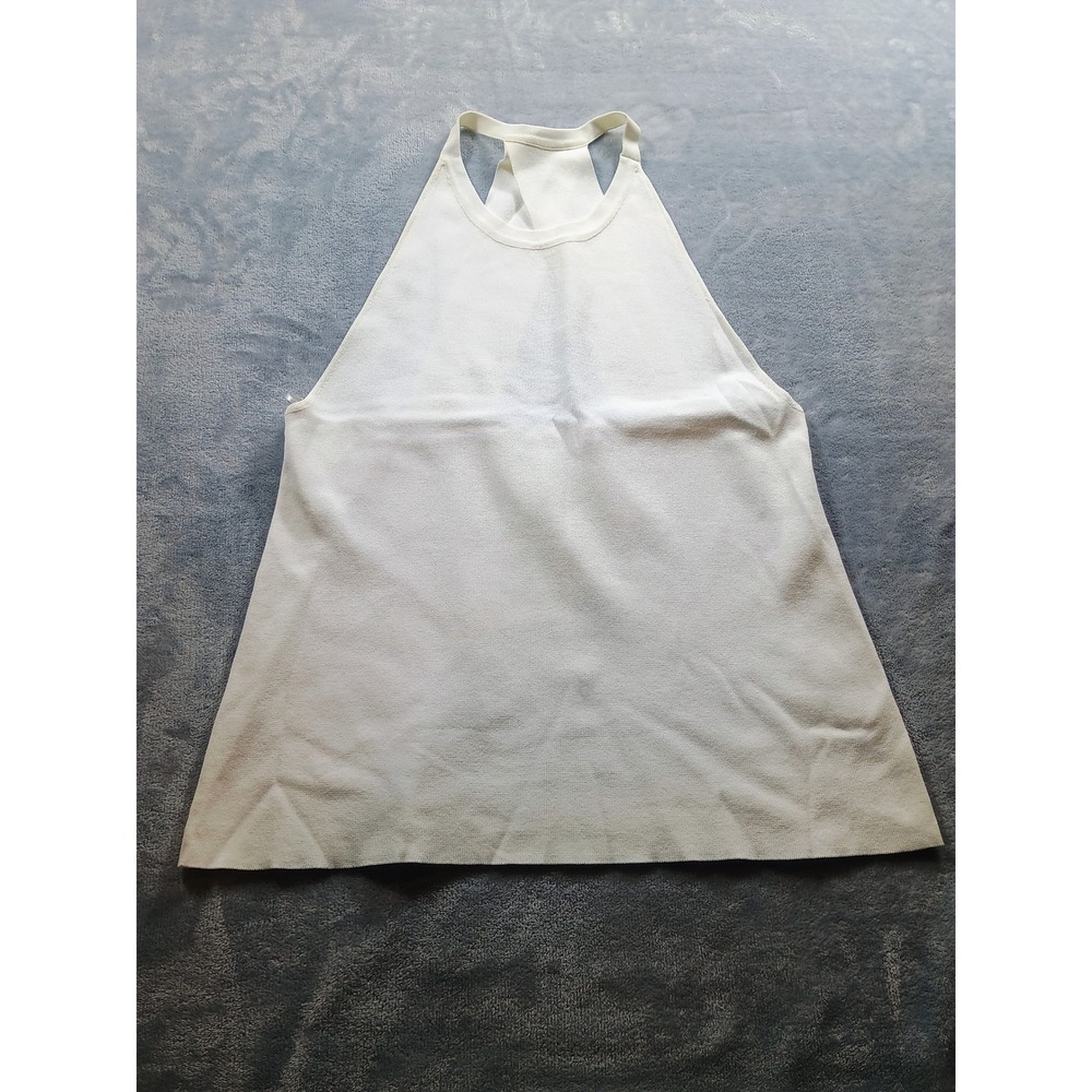 Ellison Womens‎ White Large Cross Back Halter Top